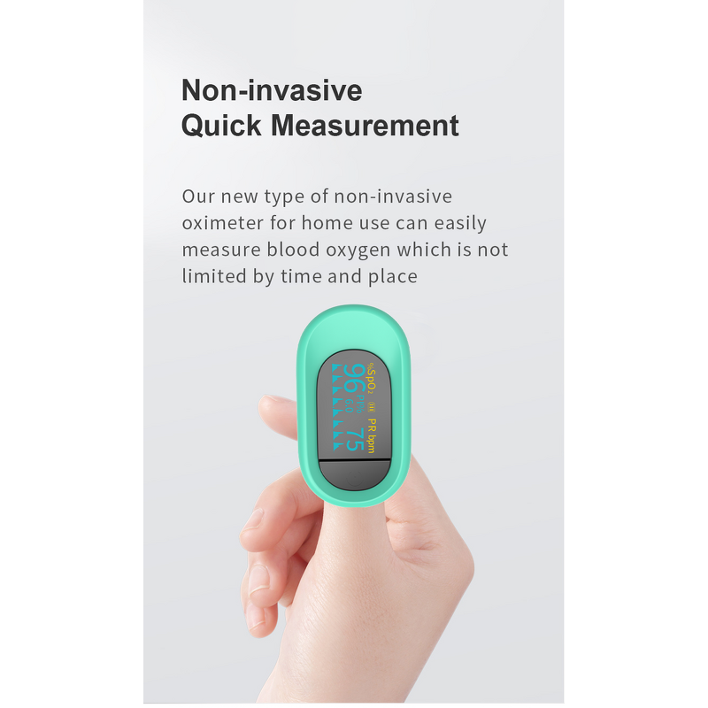 Pulse Oximeter Manufacturer - Portable Fingertip Blood Oxygen SPO2 Rate OLED Display Removable Battery