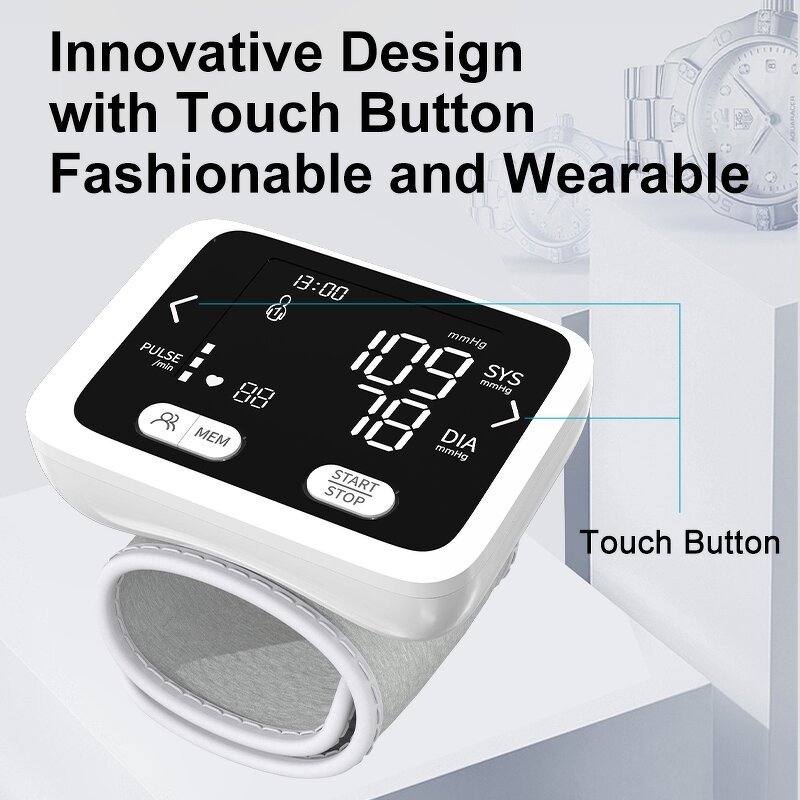 Blood Pressure Monitor Manufacturer - Electronic Automatic Digital Tensiometer Sphygmomanometer Wrist BP Monitor