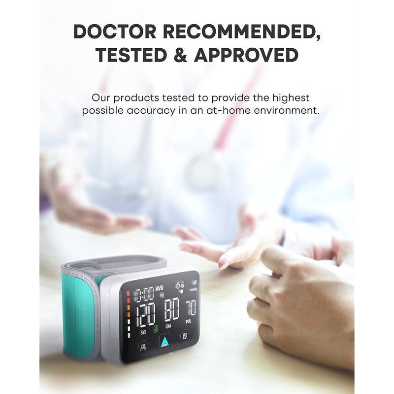 Blood Pressure Monitor Manufacturer - Wrist Blood Pressure Monitor Large LCD Display Adjustable Cuff