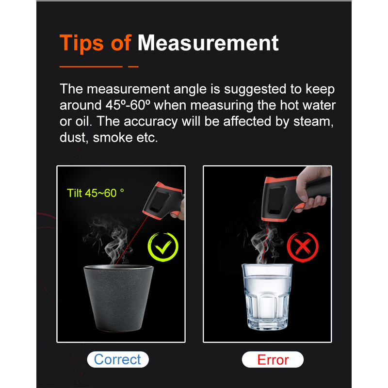 Thermometer Manufacturer - Electric Infrared Temperature Gun with Digital Laser for Forehead Use