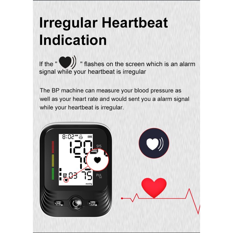 Blood Pressure Monitor Manufacturer - Automatic Digital Arm Sphygmomanometer Heart Rate Pulse Meter