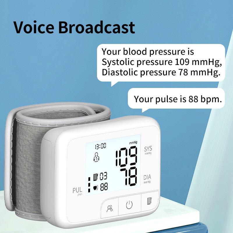 Blood Pressure Monitor Manufacturer - Customized Mini Portable Rechargeable Digital Wrist Microlife Smart