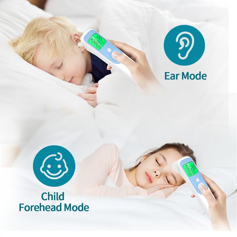 Thermometer Manufacturer - AOJ Fever No Contact Digital Infrared Forehead with Three Color Backlight