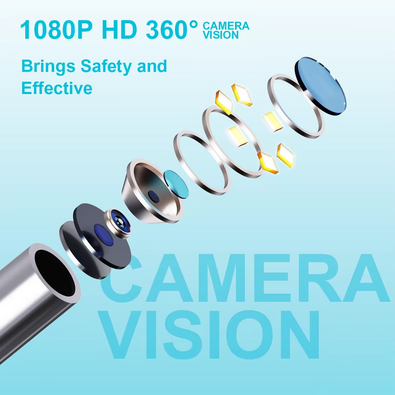 Otoscope Manufacturer - AOJ Medical Dual View Wireless Ear Camera 18mm Lens 6 LED USB