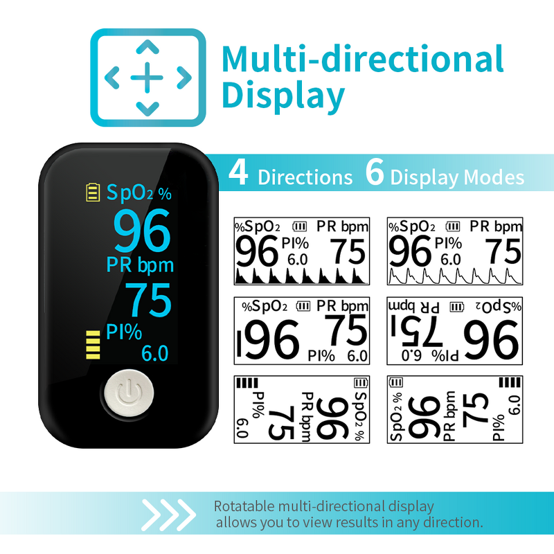 Pulse Oximeter Manufacturer - Yonker Home Digital Sleep Apnea Test Fingertip with High Visibility OLED
