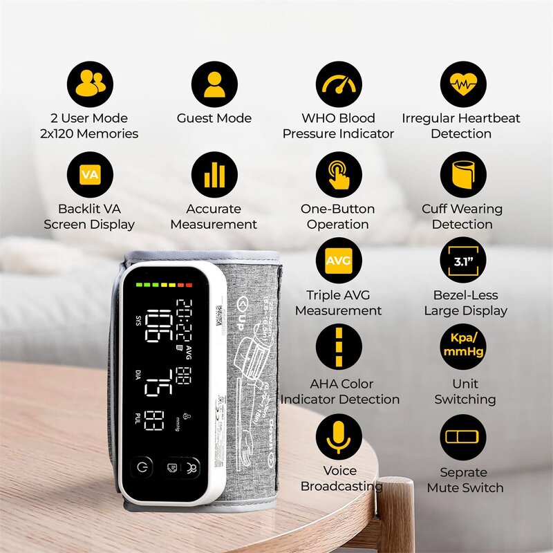 Blood Pressure Monitor Manufacturer - Advanced Home Use Arm Automatic with Large LED Screen