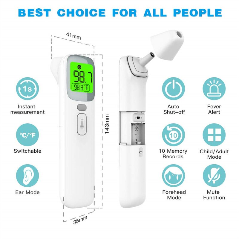 Thermometer Manufacturer - Wireless No-Touch Household Digital Infrared for Home Bluetooth Forehead