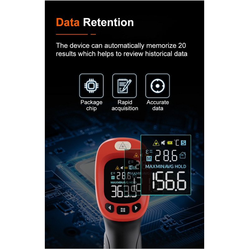 Thermometer Manufacturer - Electric Infrared Temperature Gun with Digital Laser for Forehead Use