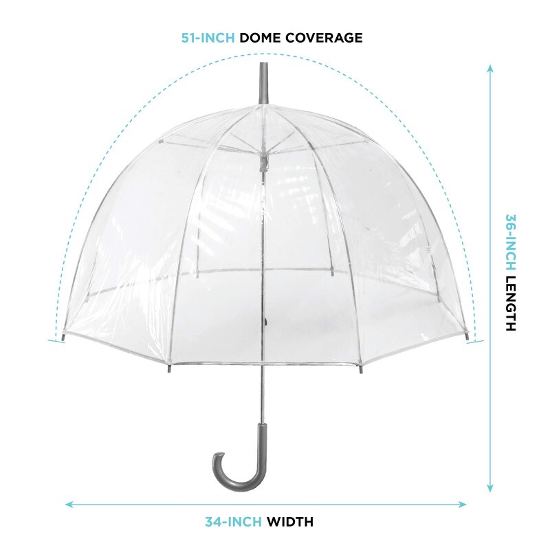 Clear Umbrella Manufacturer - China Factory Wholesale Custom Promo Windproof Logo Clear Bubble Korean Women's Big