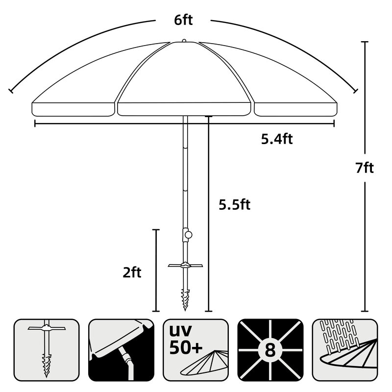 Beach Umbrella Manufacturer - Sport Outdoor UPF 50+ Shelter for Beach Chair