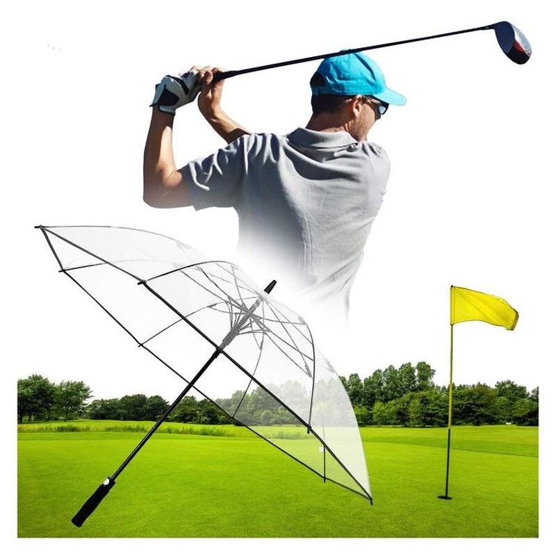 Golf Umbrella Manufacturer - Good Price Straight EVA Handle Transparent 30 Inch Clear PVC POE