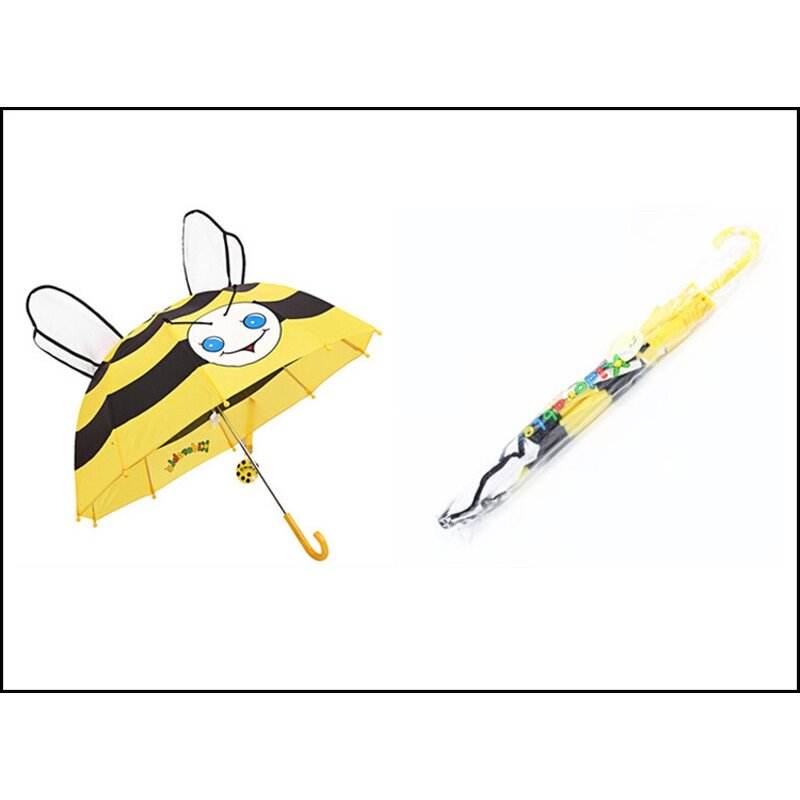 Kids Umbrella Manufacturer - Bee Cartoon Shape Manual Safety Open 16inch Xiamen Cheap Dome Academy