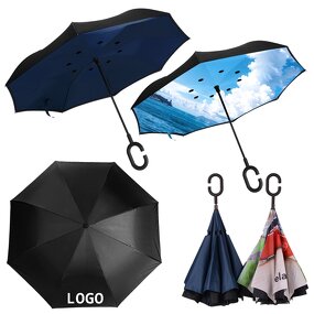 LED Umbrella Manufacturer - 10rib 3 Folding Automatic Reverse Luminous Windproof with Reflective Edge