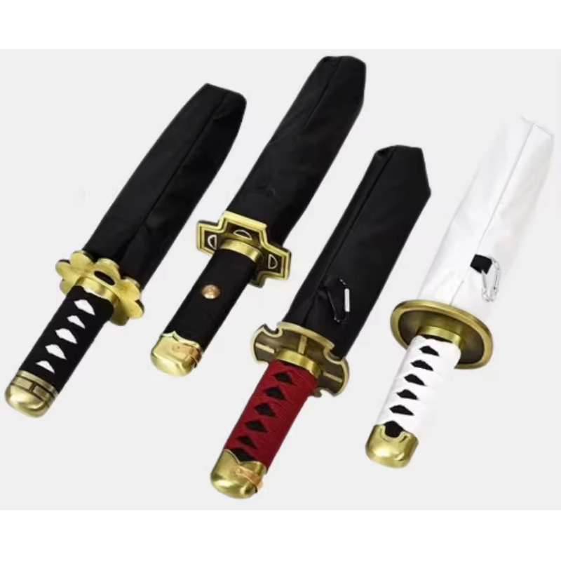Samurai Umbrella Manufacturer - Chinese Supplier Custom Foldable Minimalist Iron Tube Metal Frame Rain Black Samurai Sword