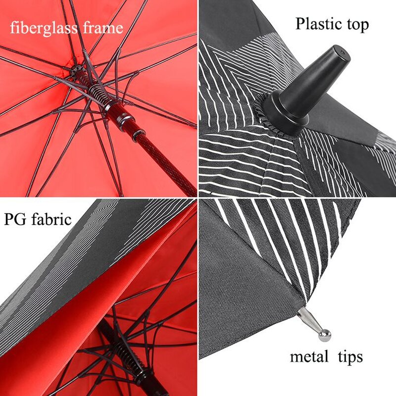 Stick Umbrella Manufacturer - High Quality Customized 25 Inch Auto with Plastic Curved Handle