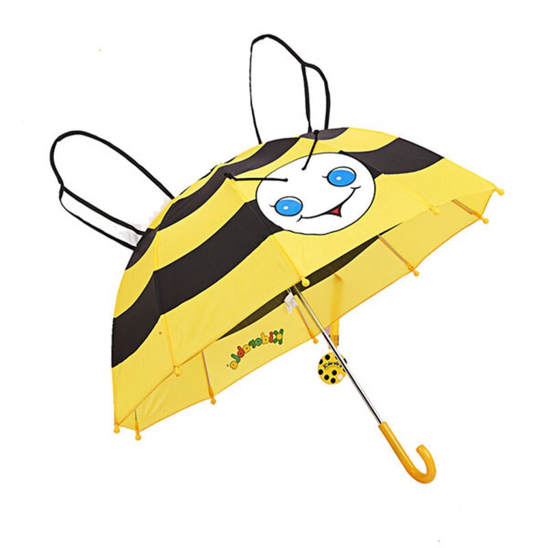 Kids Umbrella Manufacturer - Bee Cartoon Shape Manual Safety Open 16inch Xiamen Cheap Dome Academy