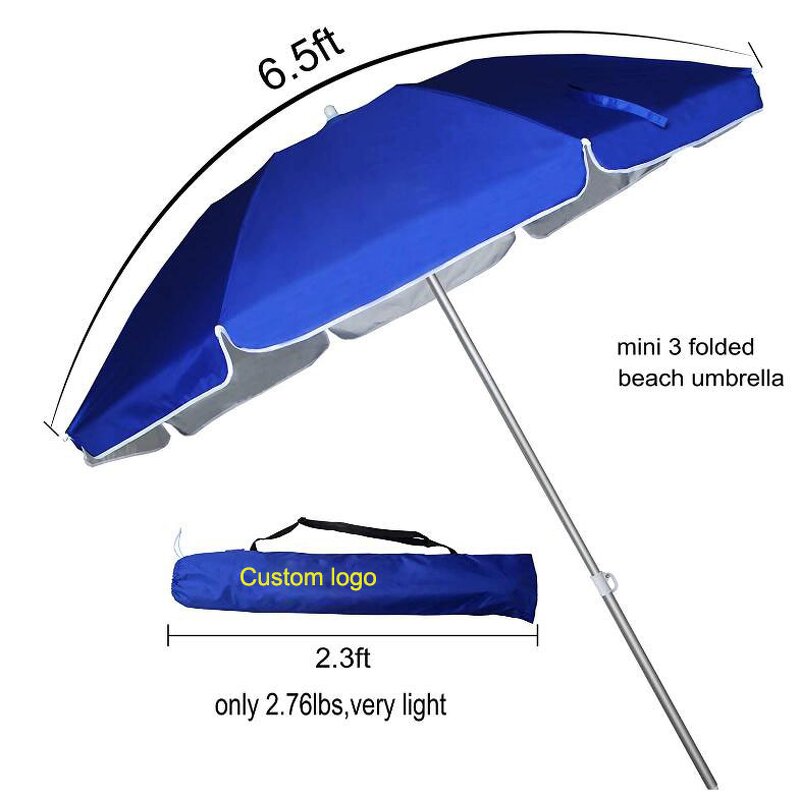 Beach Umbrella Manufacturer - Customizable Vintage Strong Black UV Tilt Sun Outdoor Promotional Product