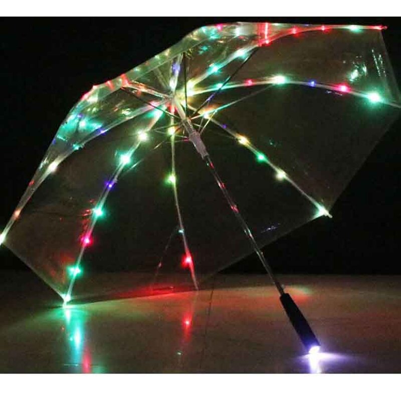 LED Umbrella Manufacturer - Cute Adults Real Star Flashing Transparent Christmas Tree with LED Lights