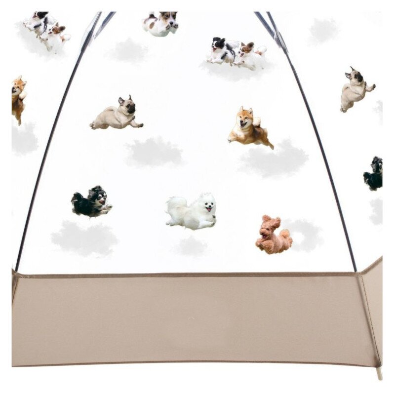 Stick Umbrella Manufacturer - New Design Custom Printing Strong Windproof Transparent with Lovely Pattern