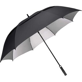 Straight Umbrella Manufacturer - Plastic Handle with Metal Ring Double Layers Durable