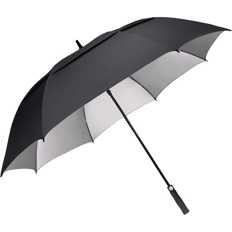 Straight Umbrella Manufacturer - Plastic Handle with Metal Ring Double Layers Durable