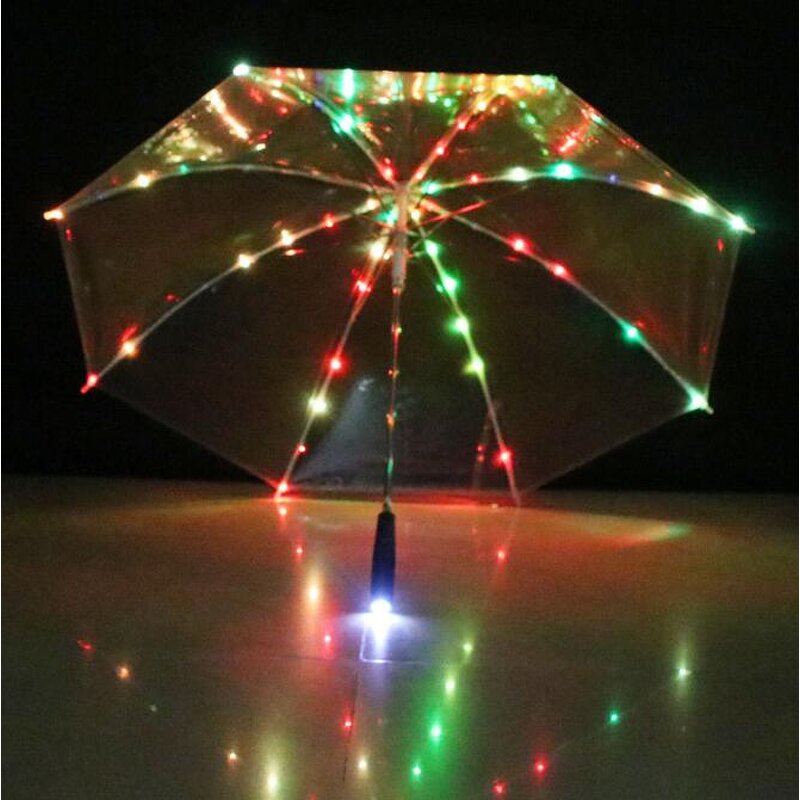 LED Umbrella Manufacturer - Cute Adults Real Star Flashing Transparent Christmas Tree with LED Lights
