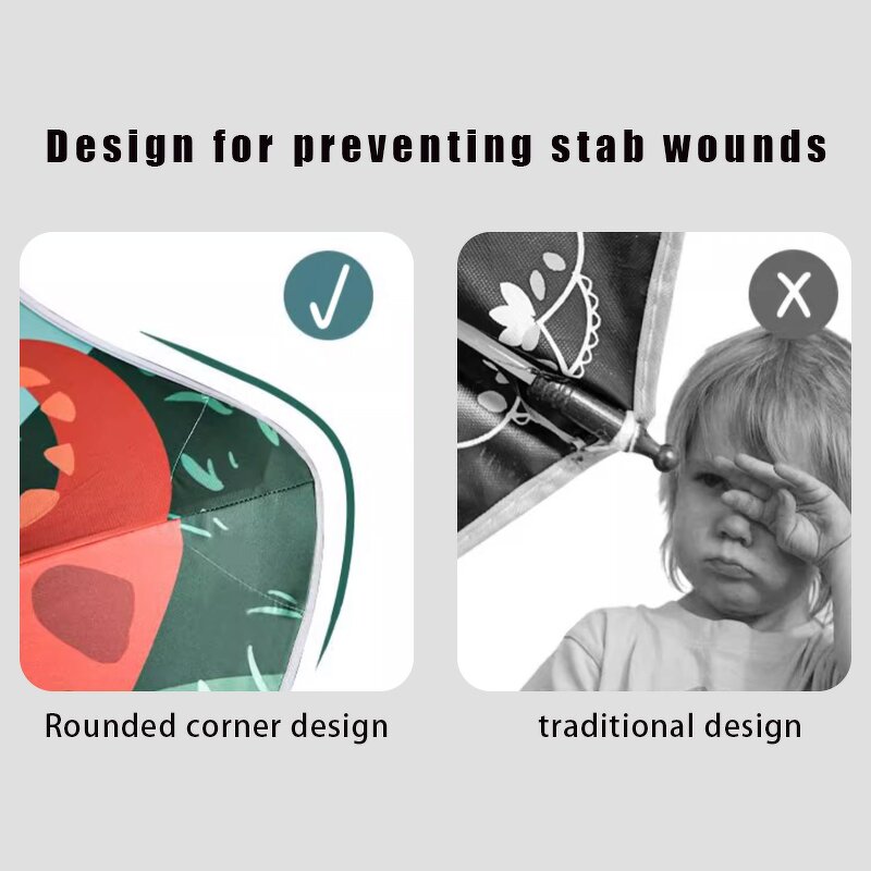 Kids Umbrella Manufacturer - Wholesale UV Animals for Custom Print Logo Brand Rounded Corner Design Reflective