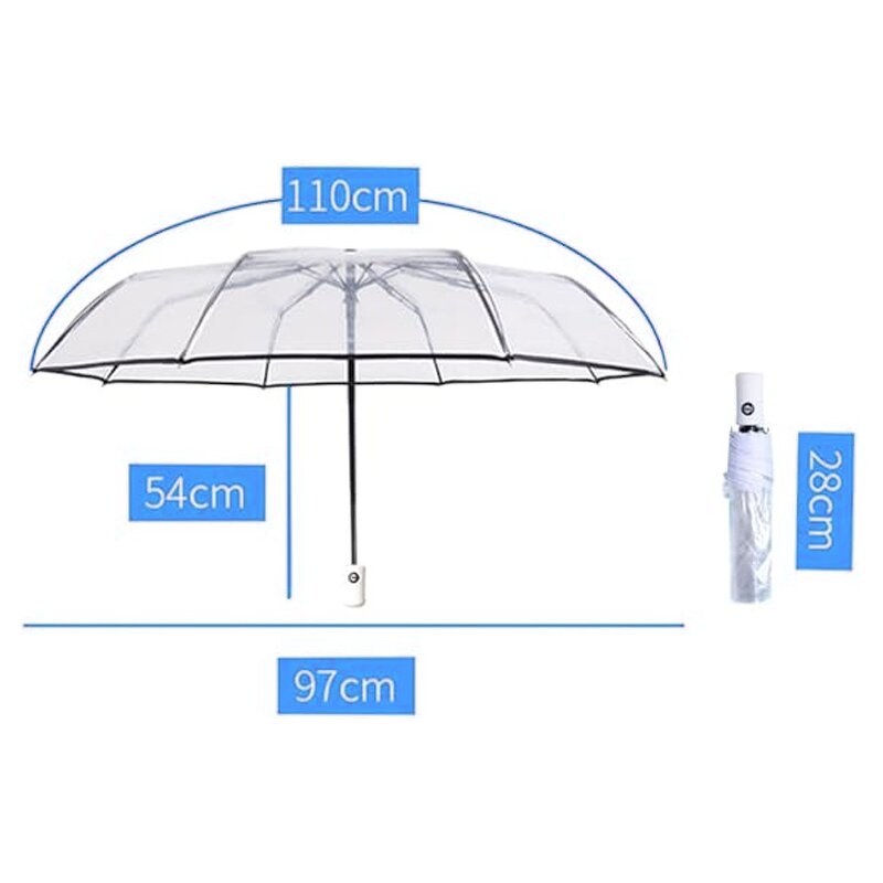 Clear Umbrella Manufacturer - Wholesale High Transparency Automatic Open Close 3 Folding for Promotion