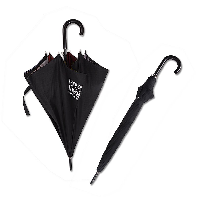 Stick Umbrella Manufacturer - 23Inch UK Walking Style Double Layer Inside Customized Picture Printing