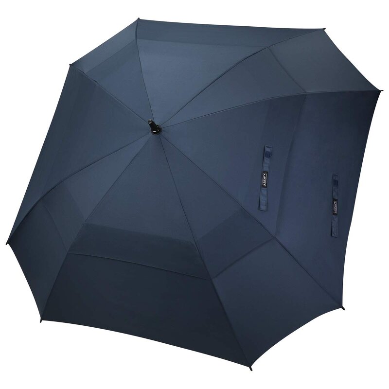Golf Umbrella Manufacturer - Extra Large 62/68 Inch Vented Square Windproof Auto Open Double Canopy