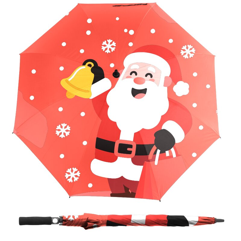 Golf Umbrella Manufacturer - Christmas Luxury Premium UV 30" Whole Print Extra Large Windproof