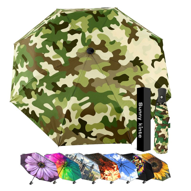 Umbrella Manufacturer - Wholesale Fully Automatic Strong Waterproof UV Sunny and Rainy 3 Folding with Logo