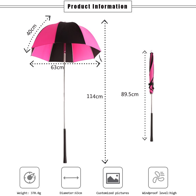 Golf Umbrella Manufacturer - Personalized Custom Golf Club Rain and Sun Protection Adjustable