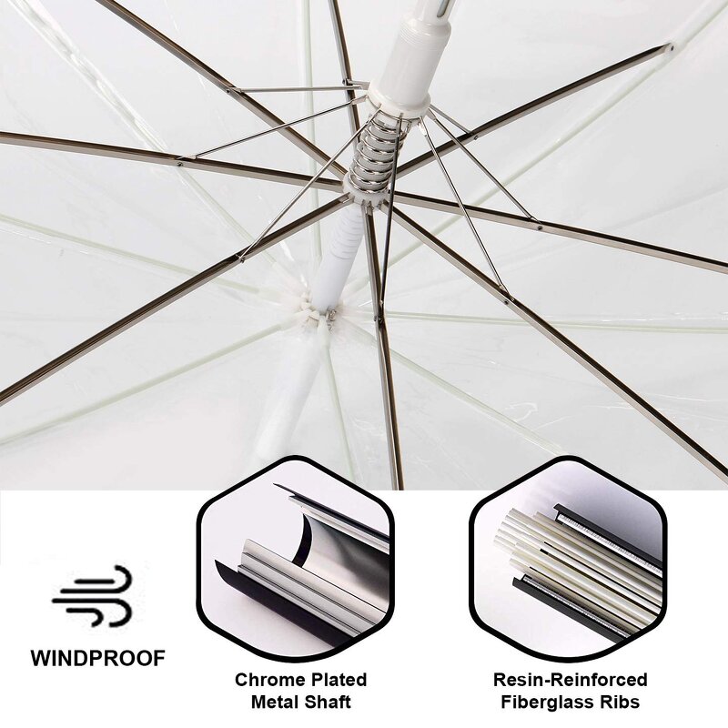 Straight Umbrella Manufacturer - Rainbow Transparent Luxury with LED Lights Manual for Adults Special Occasions
