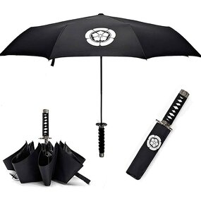 Samurai Umbrella Manufacturer - Chinese Supplier Custom Foldable Minimalist Iron Tube Metal Frame Rain Black Samurai Sword