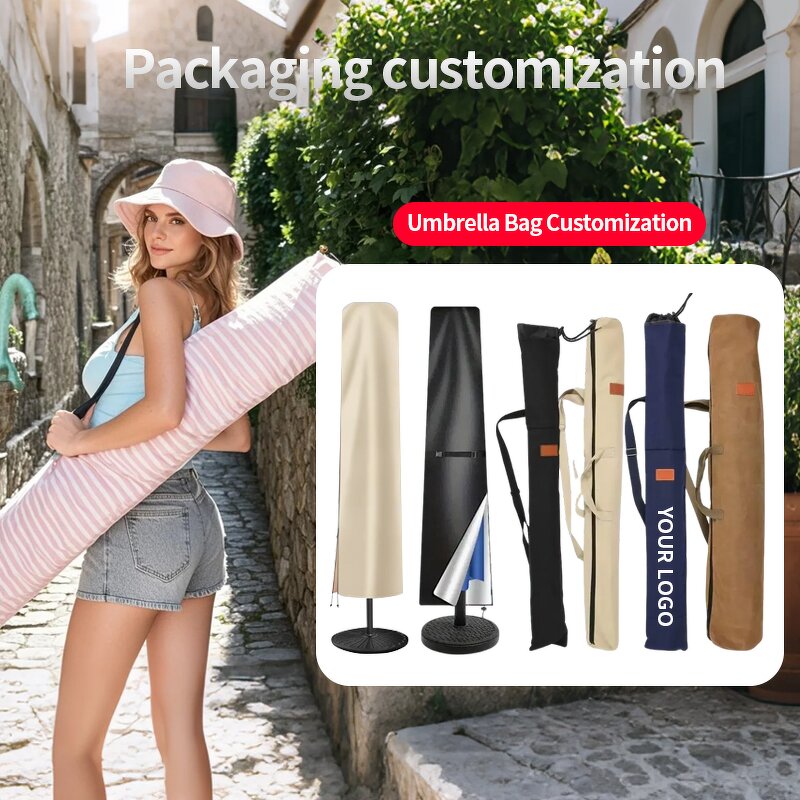 Beach Umbrella Manufacturer - Customizable Vintage Strong Black UV Tilt Sun Outdoor Promotional Product