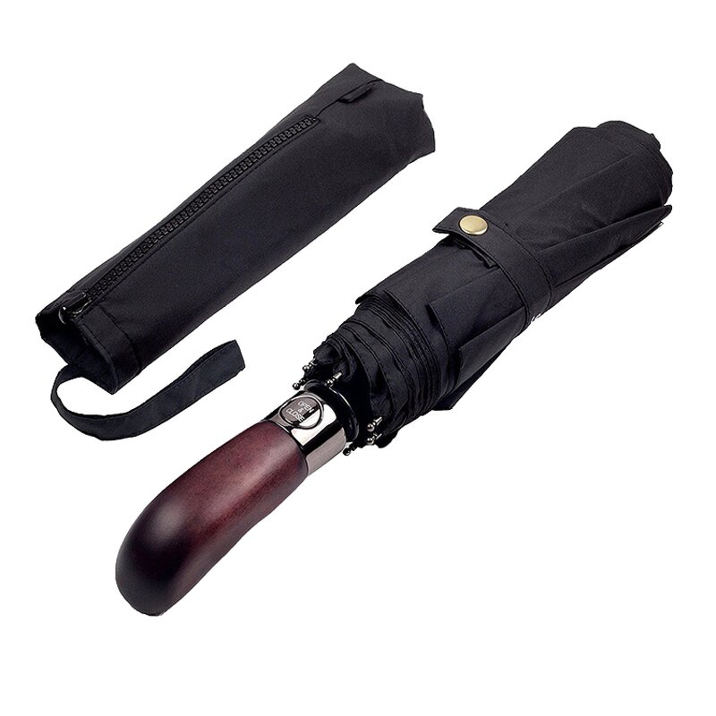 Umbrella Manufacturer - Guangzhou High End Wooden Handle Print Big Size with Custom Logo