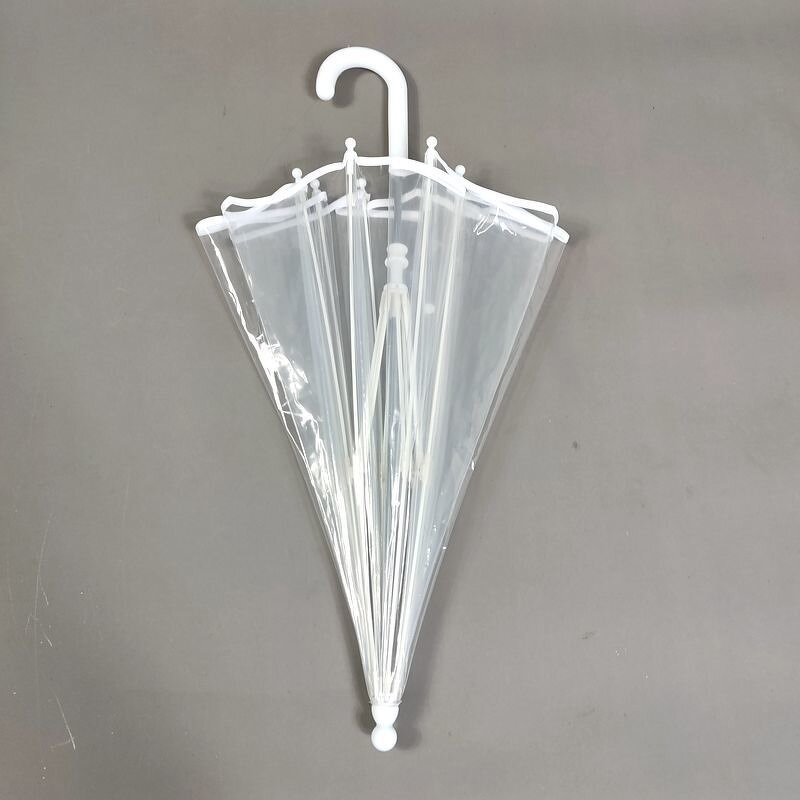 Transparent Umbrella Manufacturer - Promotion Custom Multi Color Custom Logo PVC POE Clear Cheap Price Automatic Straight