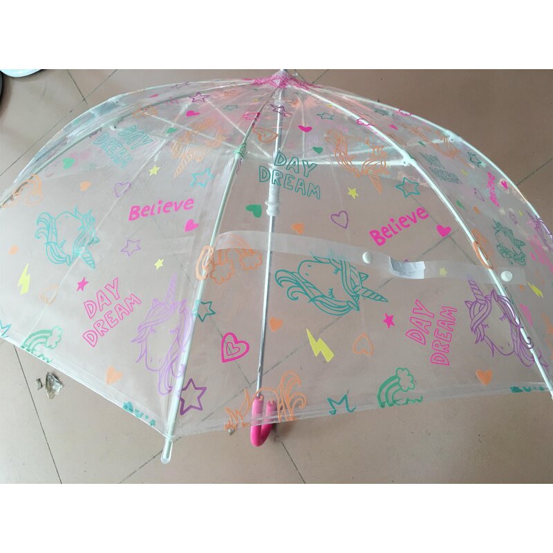Kids Umbrella Manufacturer - Mini Portable for Little Child Transparent with a Whistle Children Frocks