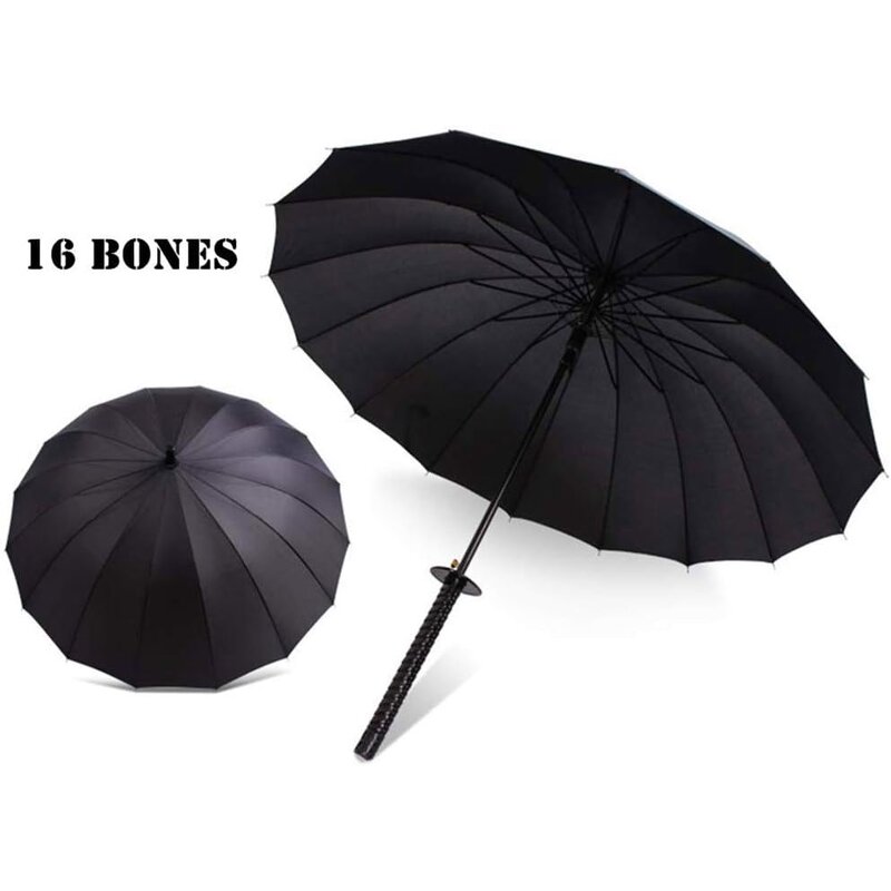 Samurai Umbrella Manufacturer - 2024 Promotional Katana 8 16 24 Rib Japanese Samurai Sword Black Navy Red White