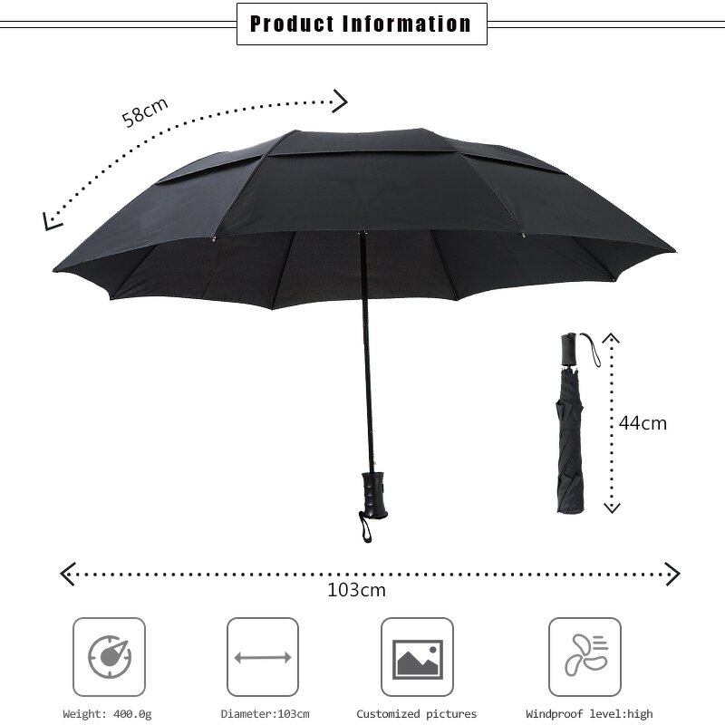 Folding Umbrella Manufacturer - 21 Inch Customised 2 Fold Extra Large Shelf Folding 24 Inch
