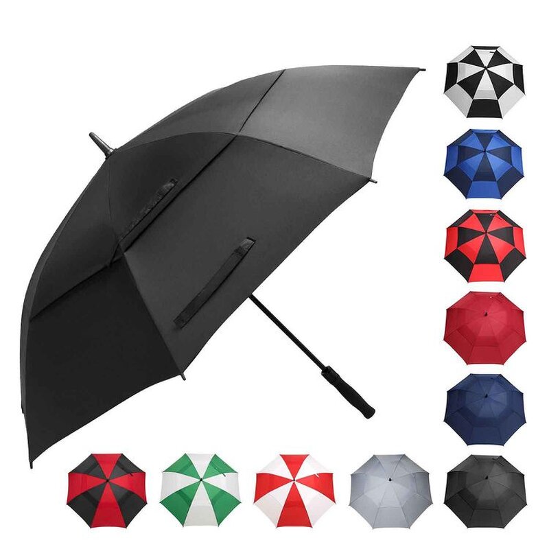 Golf Umbrella Manufacturer - 30 Inch Auto Open 68-inch Oversize Promotional Custom Logo Windproof Double Layer