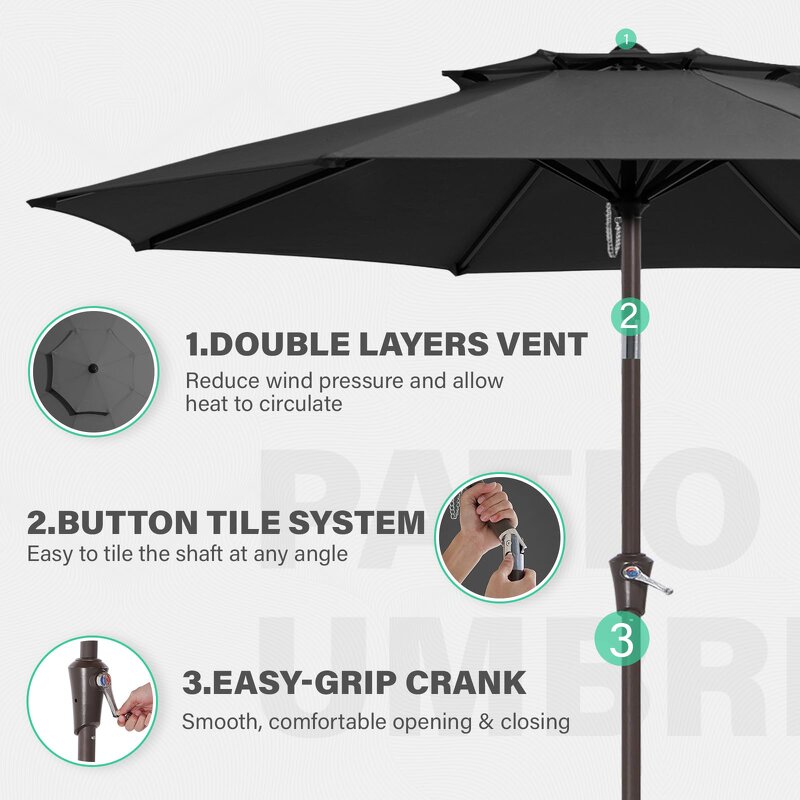 Beach Umbrella Manufacturer - Free Sample Patio Outdoor for Sand UPF50+ Garden Portable for Garden Lawn