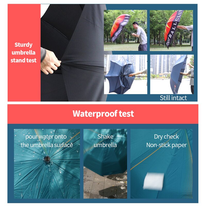 Golf Umbrella Manufacturer - Automatic Large Size Windproof Printable Logo Long Handle Thickened