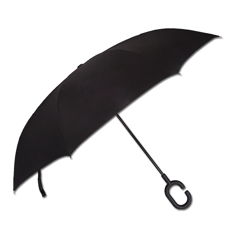 Reverse Umbrella Manufacturer - OEM Promotional Beautiful Inside Out UV Blocking Branded with Logo C Handle for Women
