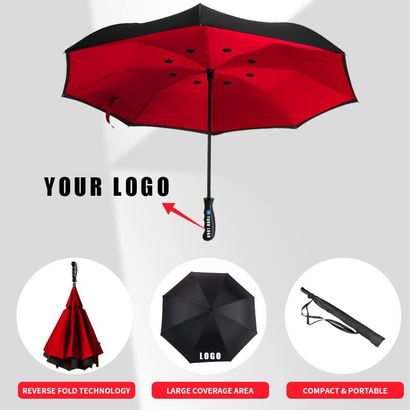 Reverse Umbrella Manufacturer - New Inventions Straight for Rain Adult Rain Gear with Manual Control Innovative Reverse