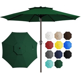 Sun Umbrella Manufacturer - Free Sample High Quality Wholesale Garden Big 9' Outdoor Garden Parasols Patio