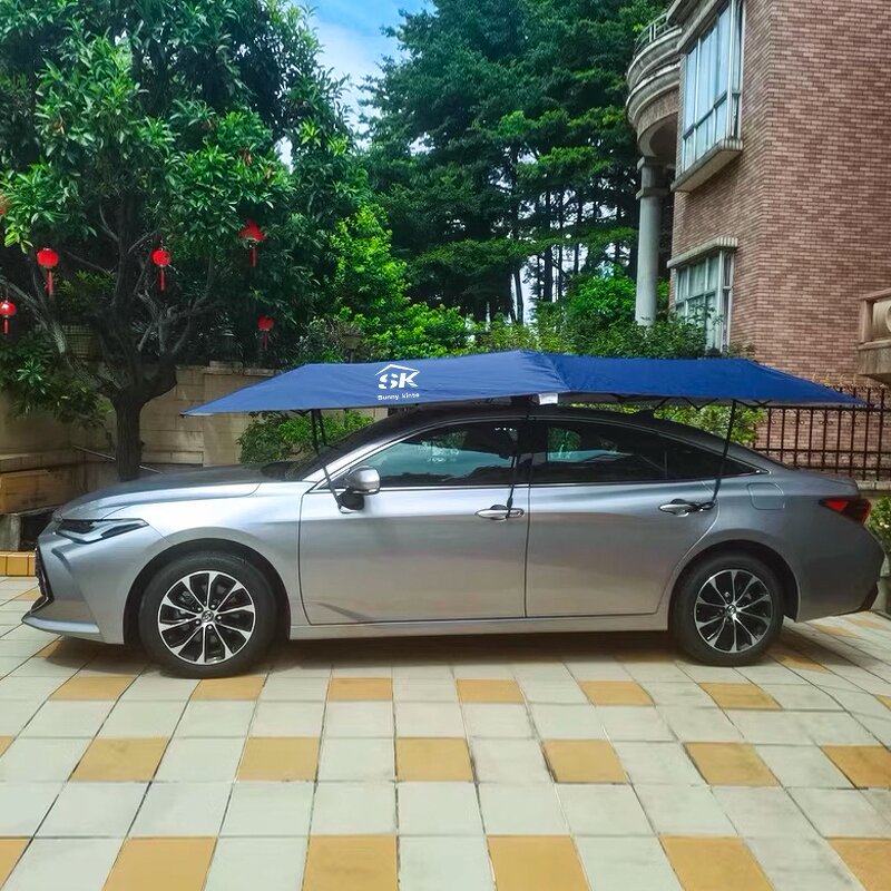 Electric Car Roof Umbrella Manufacturer - Fully Integrated Retractable Rain Sunshade 5.2 m UV Protection Straight Adults Remote Control