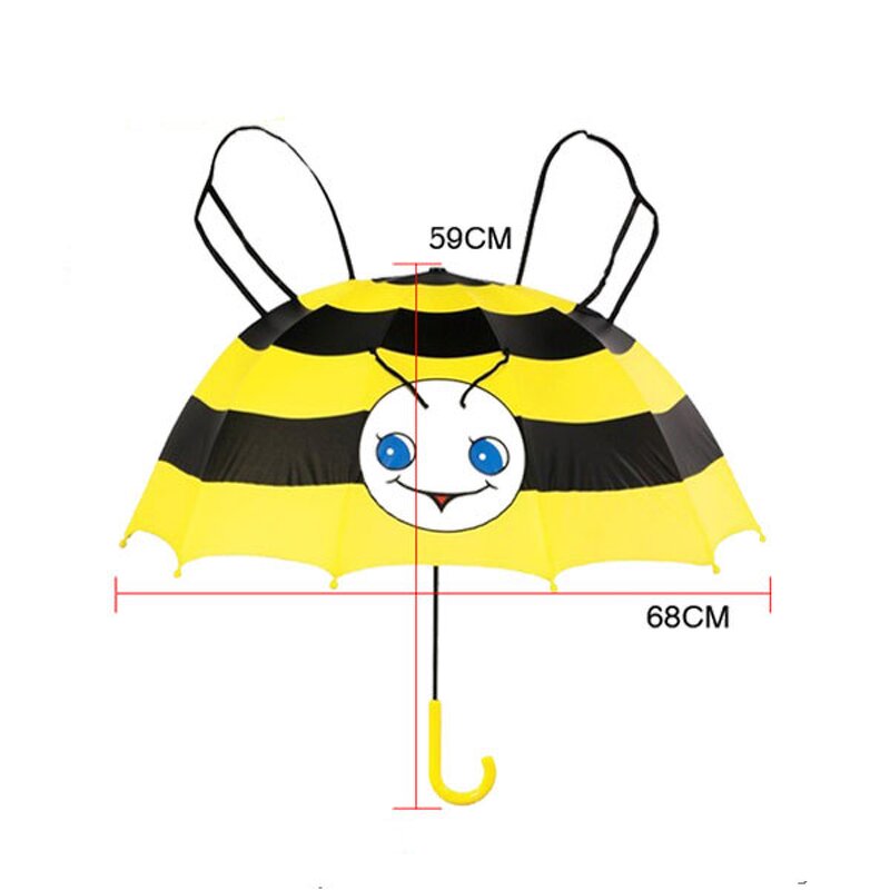 Sun Umbrella Manufacturer - Rainy Sunny Day 16inch Chinese Bee Kids Cartoon Sun