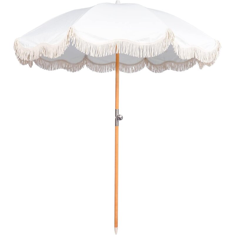 Beach Umbrella Manufacturer - Commercial Vintage Bamboo Parts for Sun Tent and Chair Set Wholesale Manual Control